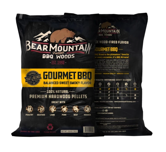 Bear Mountain Gourmet BBQ Craft Blends Wood Pellets 9KG 3 Bear Mountain Gourmet BBQ Craft Blends Wood Pellets 9KG