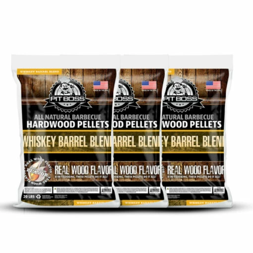 Pit Boss Whisky Barrel Blend Wood Pellets 9KG 3 Stk -Camp Chef Salgsbutikk Whiskey 3 pack High Quality 1